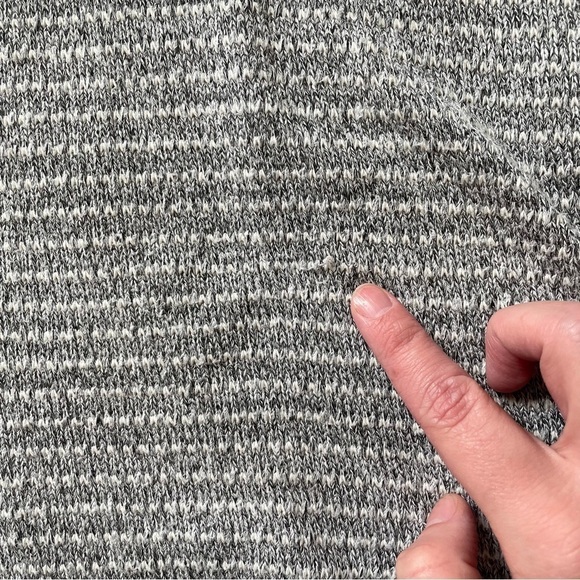 Roolee Gray White Striped Turtleneck Sweater Small - Picture 4 of 5